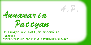 annamaria pattyan business card