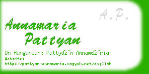 annamaria pattyan business card